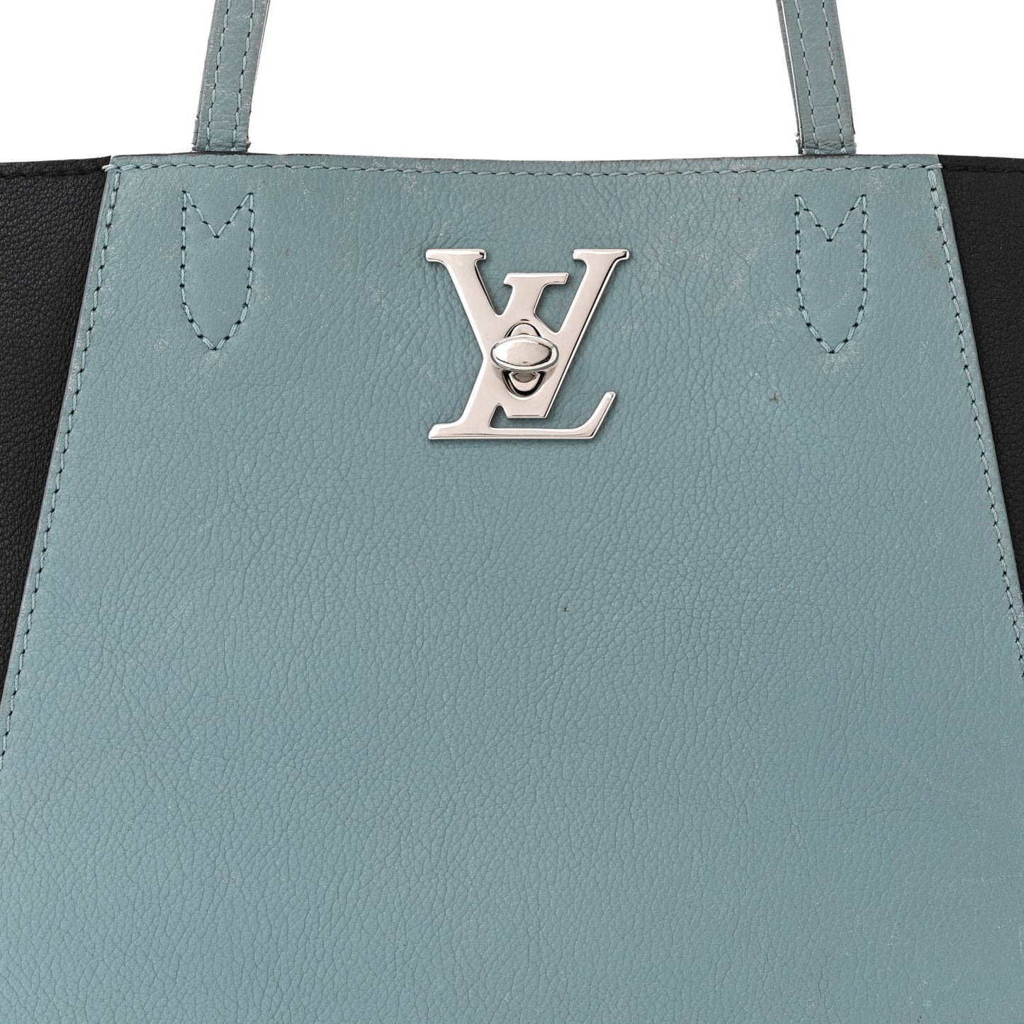 Calfskin Lockme Cabas Sky Black