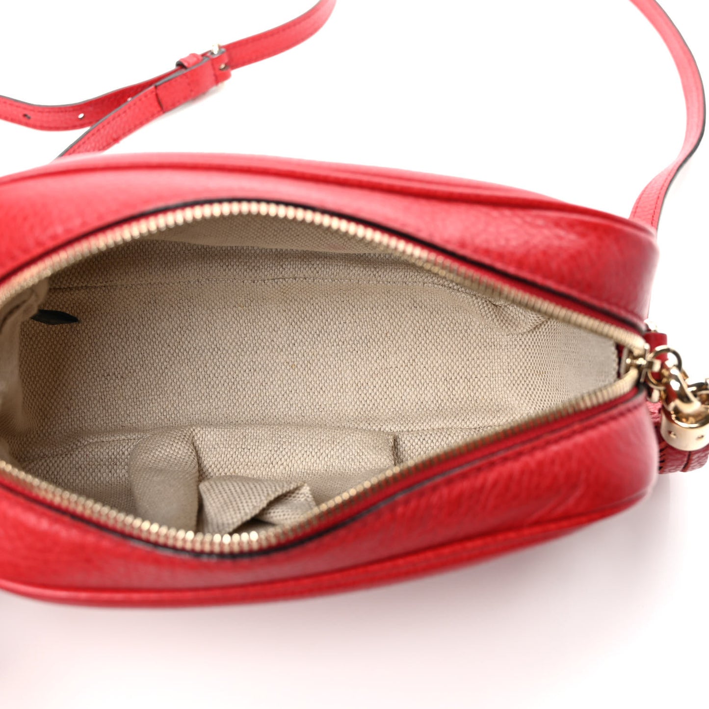 Pebbled Calfskin Small Soho Disco Bag Tabasco Red