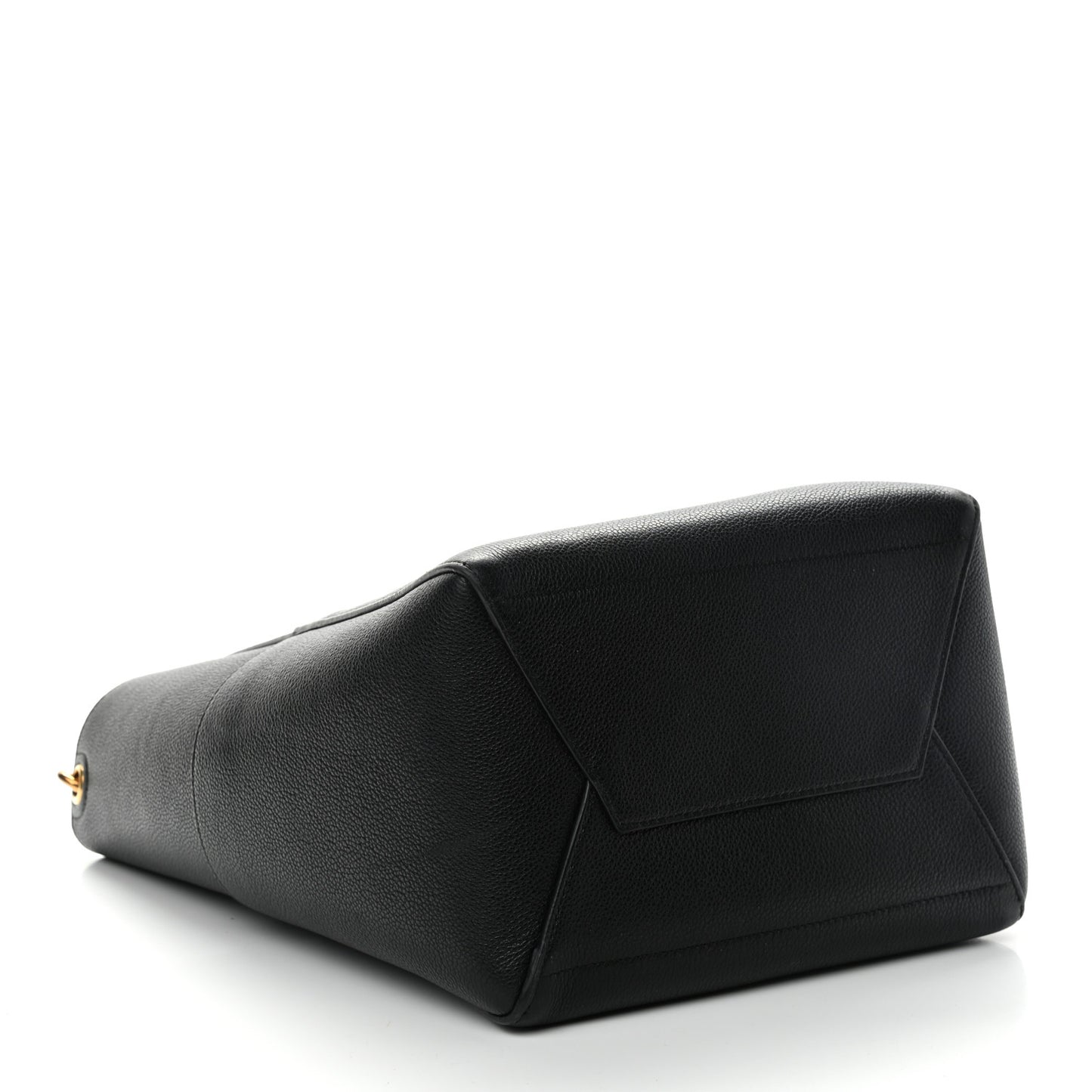 Soft Grained Calfskin Sangle Bucket Bag Black