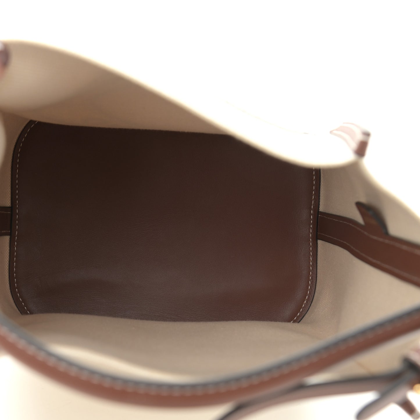 Canvas Cotton Small Peggy Bucket Bag Natural Gold