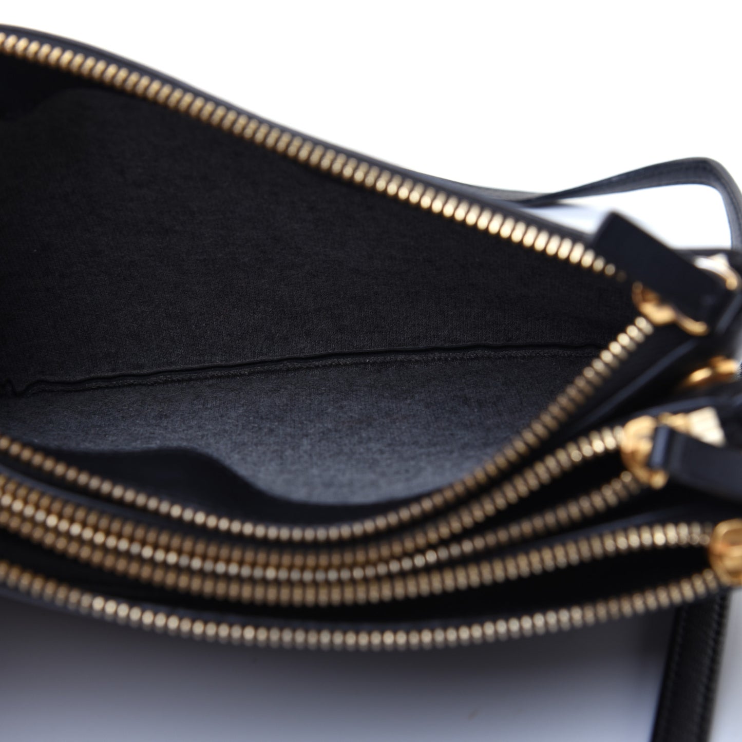 Lambskin Small Trio Crossbody Bag Black