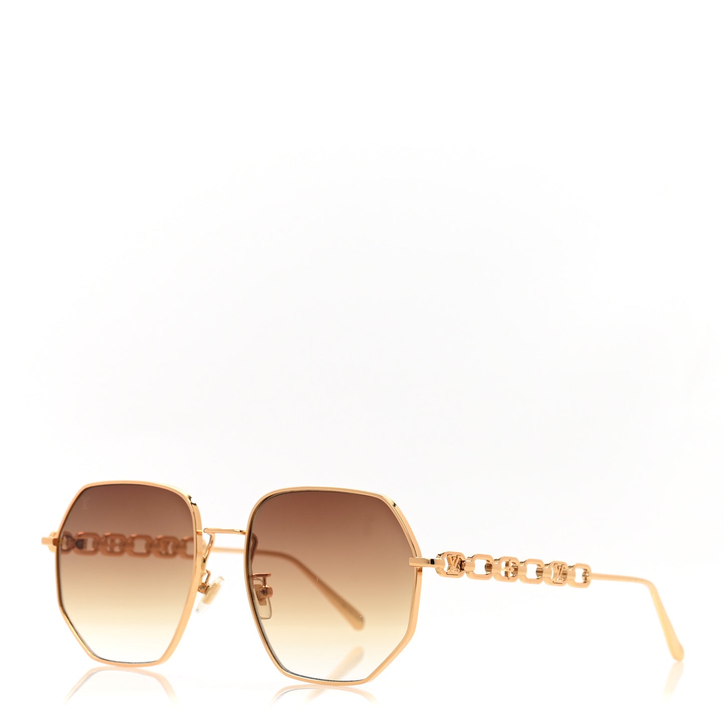 Metal My LV Chain Round Sunglasses Z1650W Gold