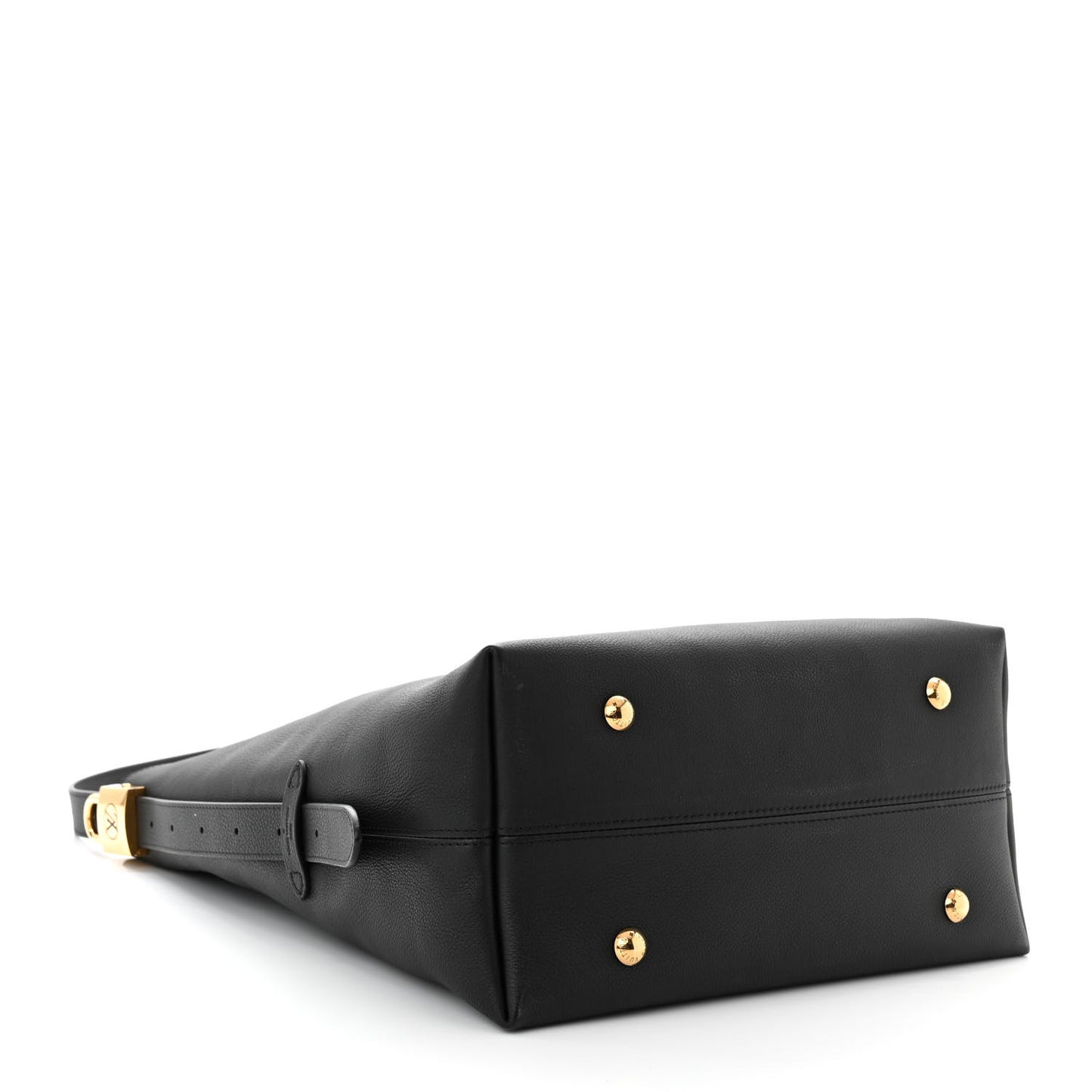 Grained Calfskin Low Key Hobo MM Black
