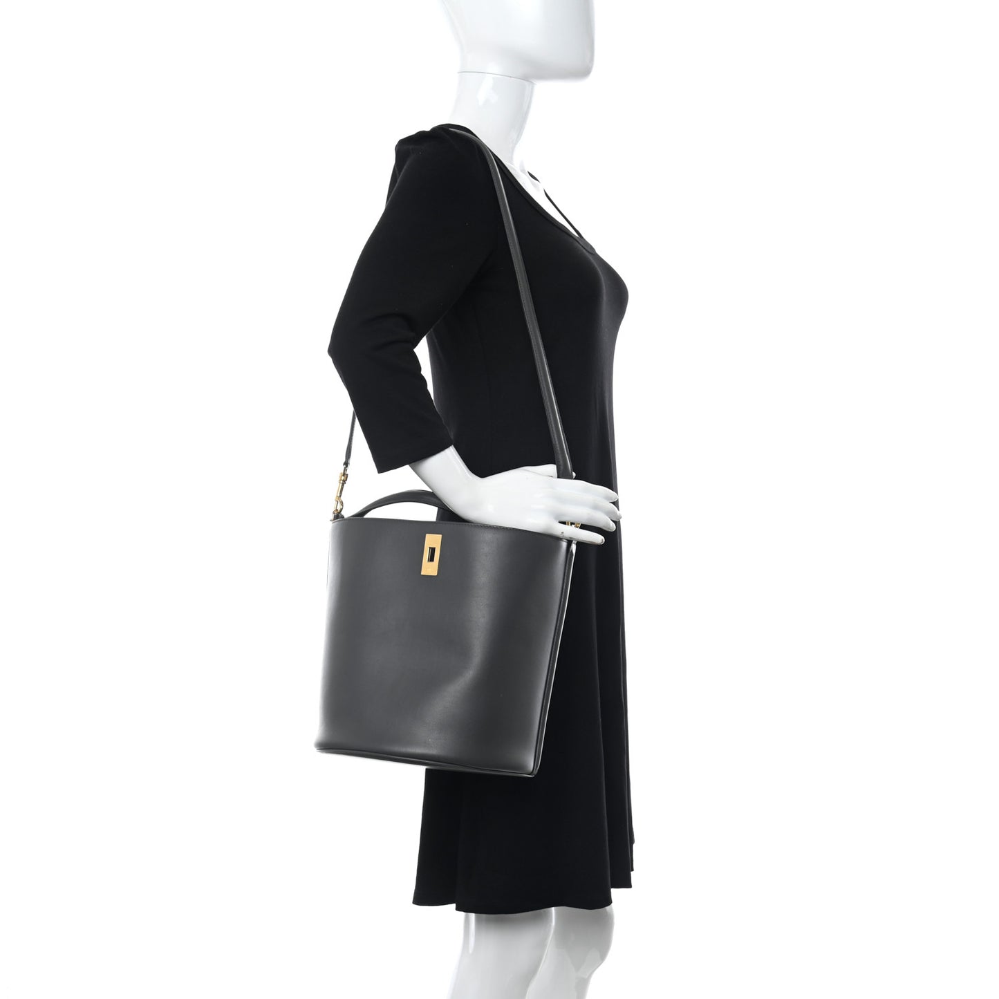 Smooth Calfskin Bucket 16 Bag Anthracite