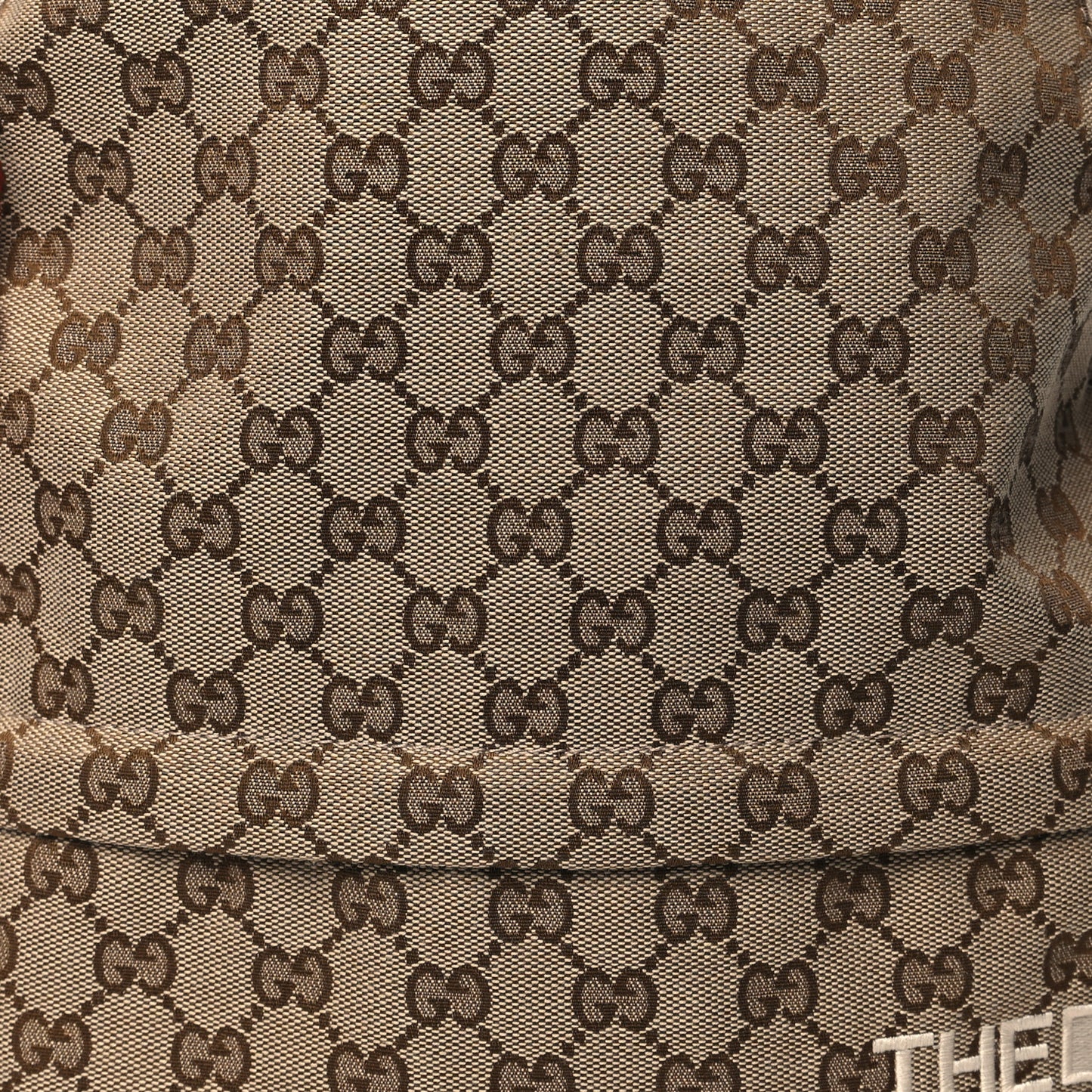X THE NORTH FACE Monogram Textured Dollar Calfskin Embroidered Beige Ebony Mystic White Deep Orange