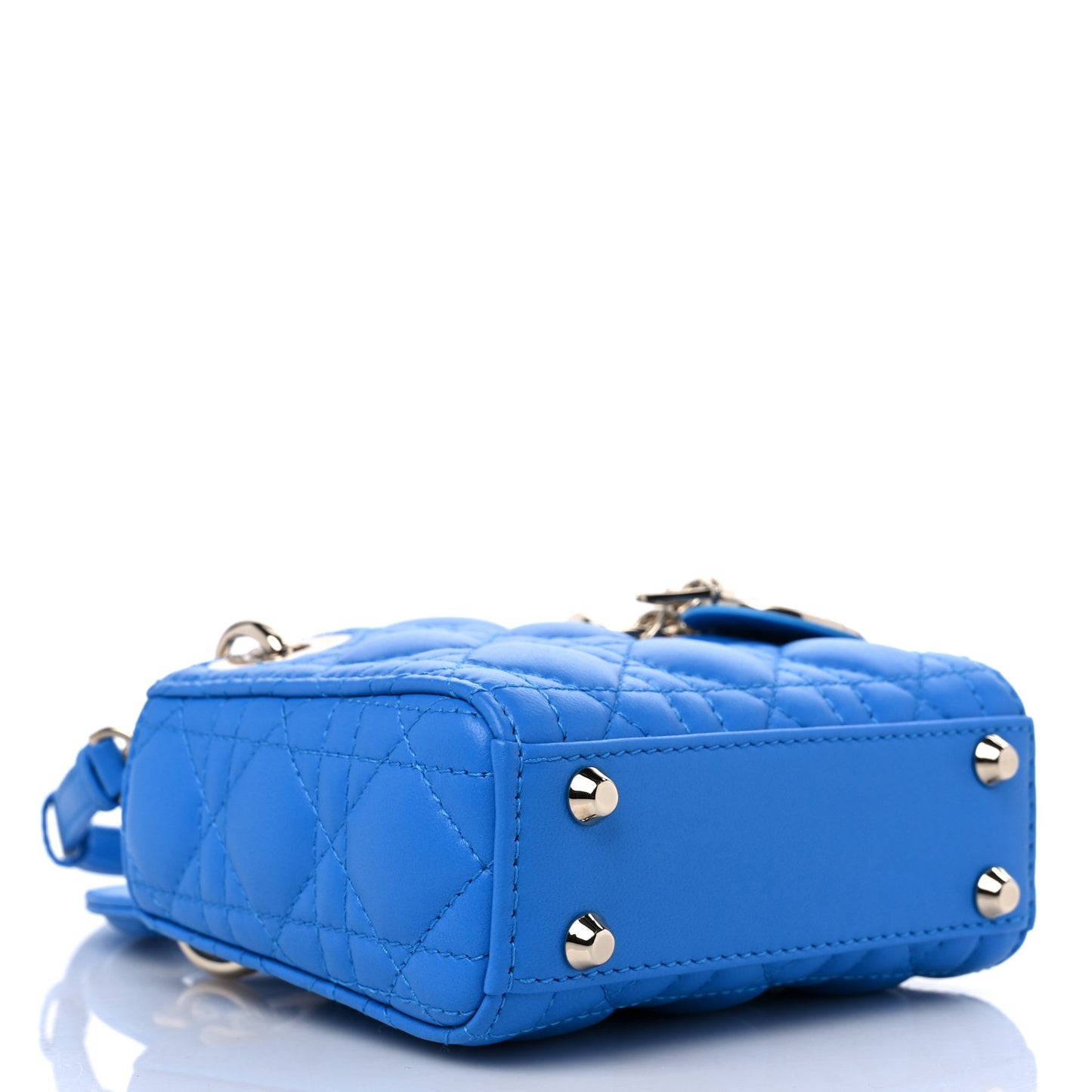 Lambskin Cannage Micro Lady Dior Blue