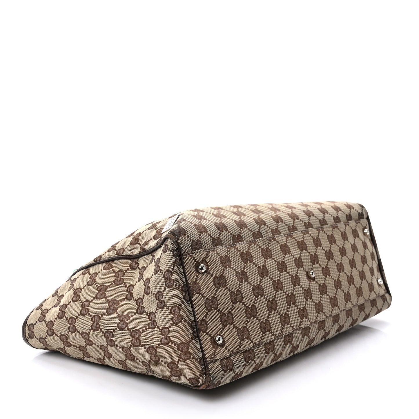GG Monogram Web Pop Tote Dark Brown