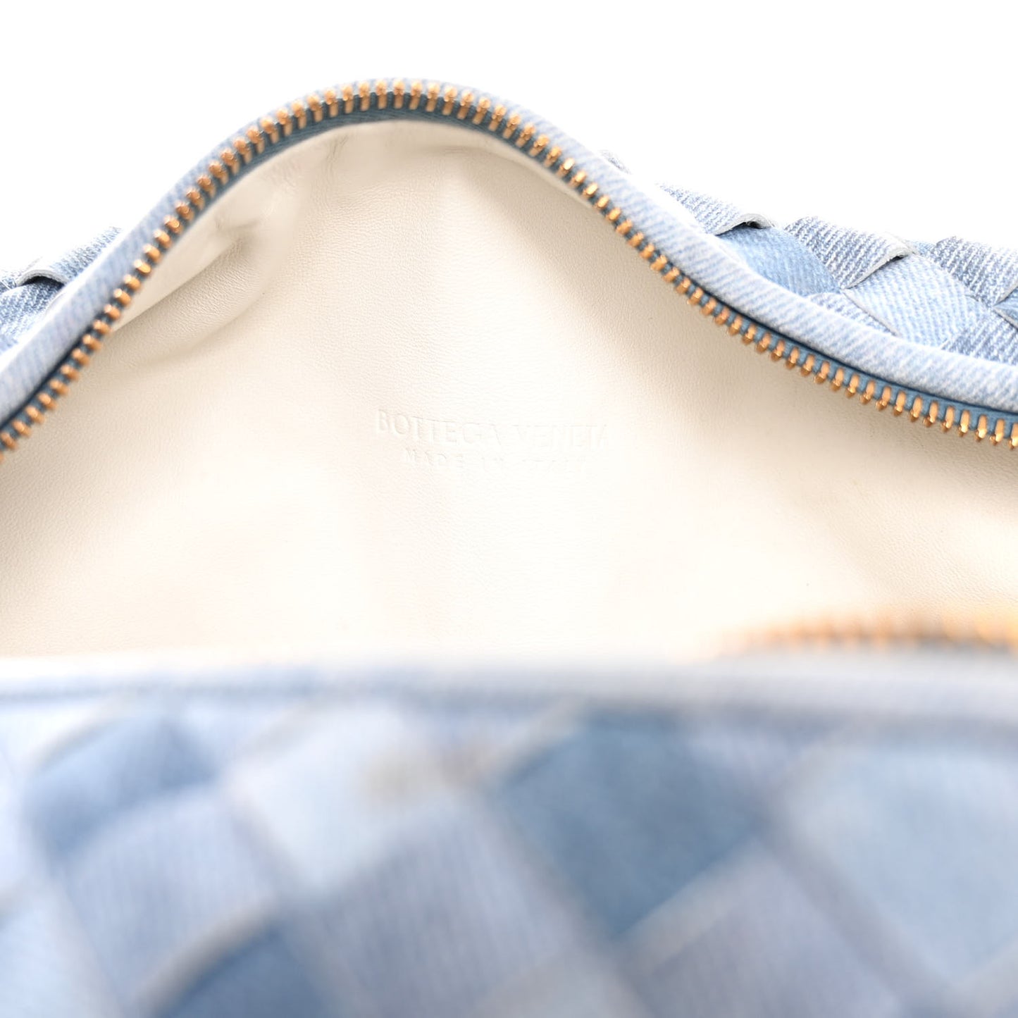 Nappa Denim Effect Intrecciato Teen Jodie Hobo Denim