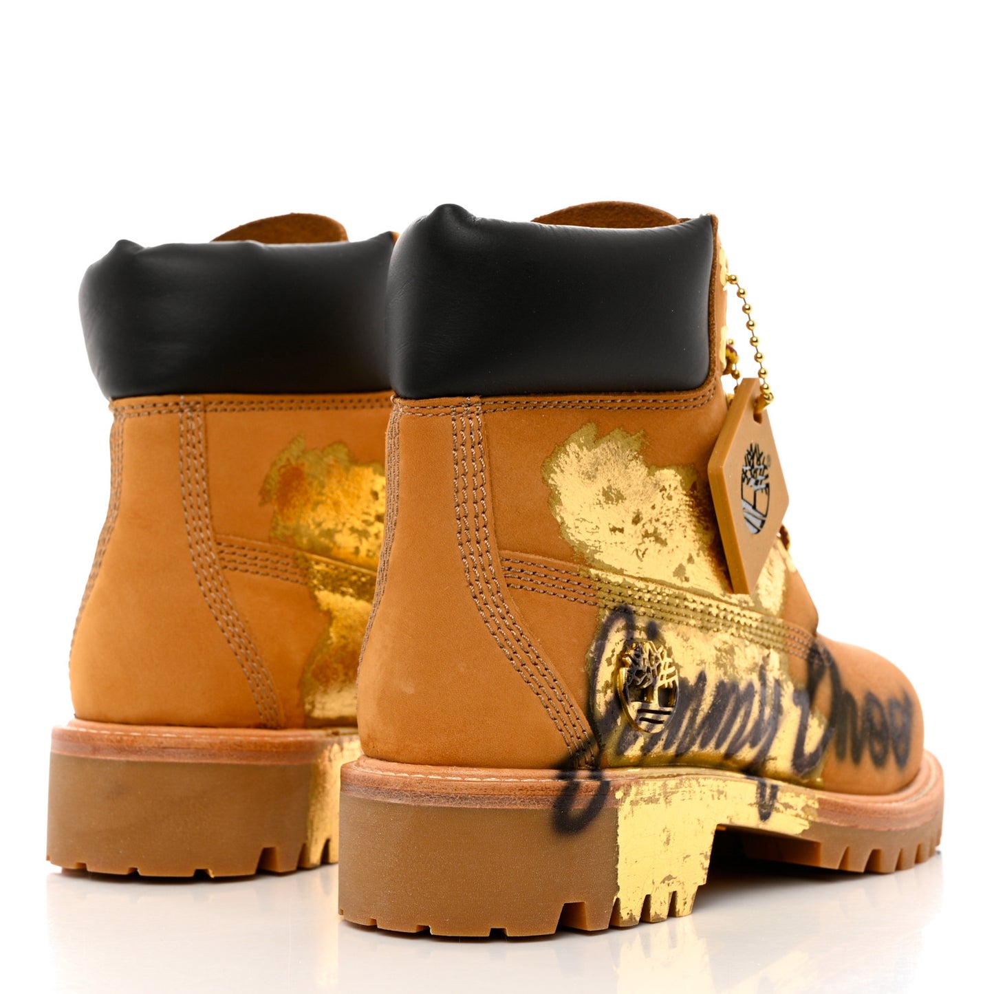 X TIMBERLAND Nubuck Graffiti Womens Ankle Boots 36 Wheat Gold
