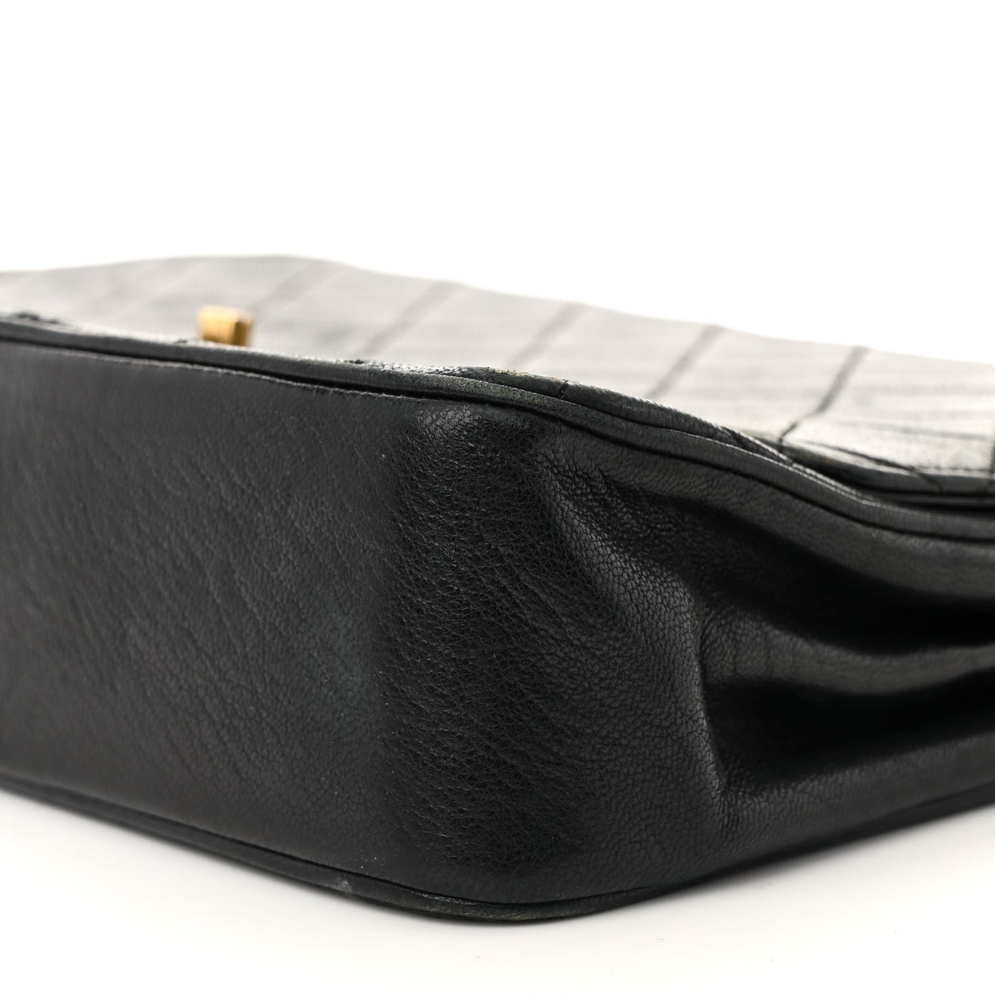 Lambskin Quilted Medium Single Flap Black