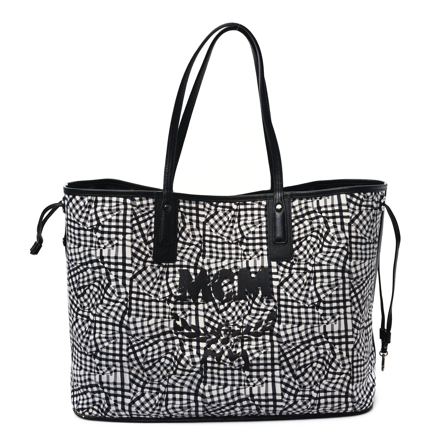 MCM Visetos Large Liz Reversible Shopper Tote Black 3 of 17