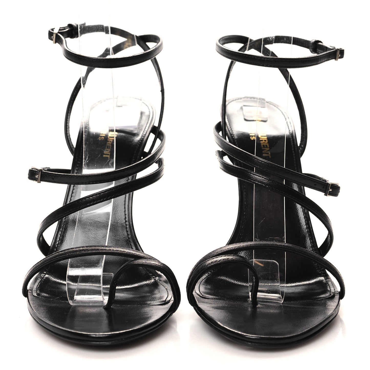 Calfskin New Belfagor Sexy 110mm Ankle Strap Sandals 40 Black