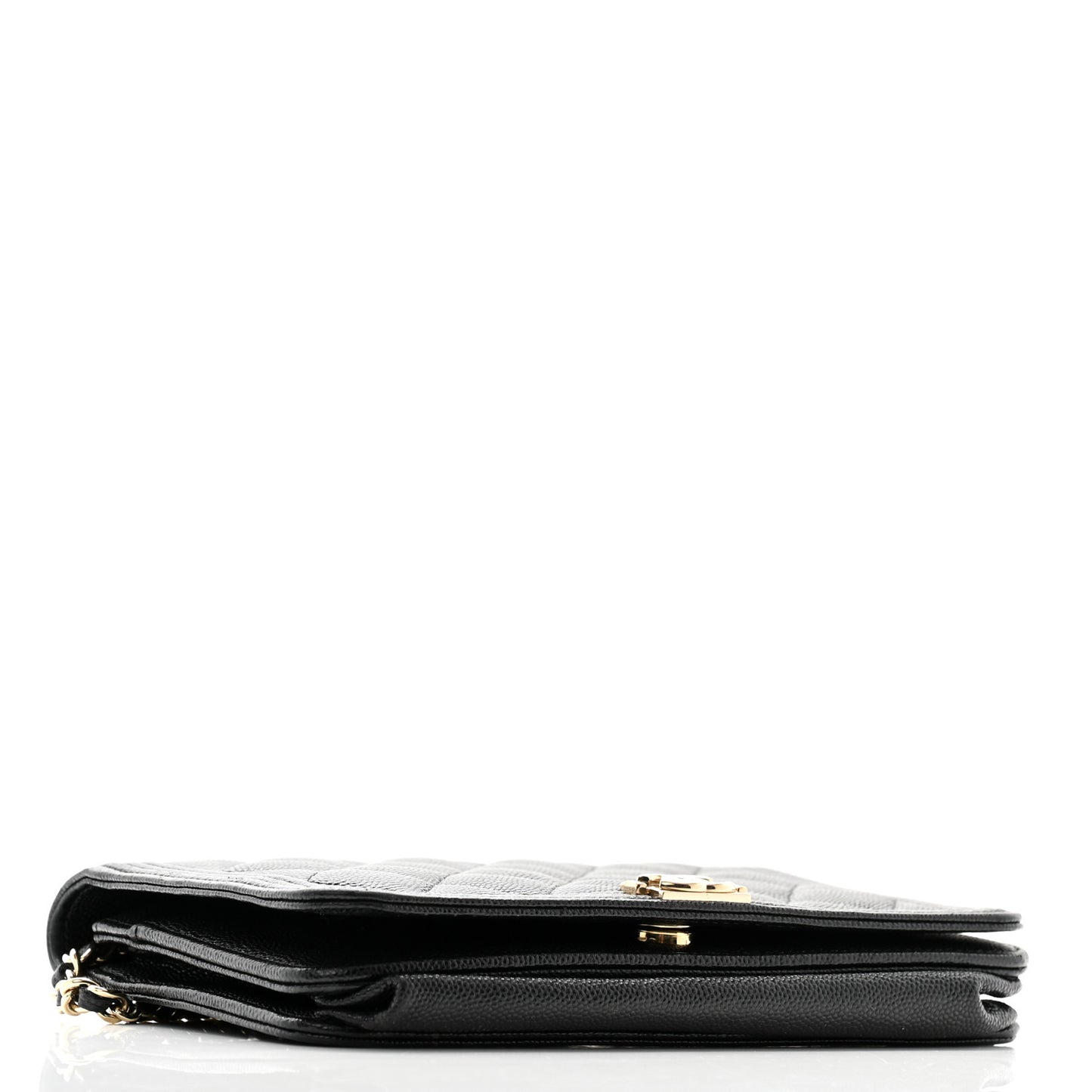 Caviar Quilted Boy Wallet On Chain WOC Black