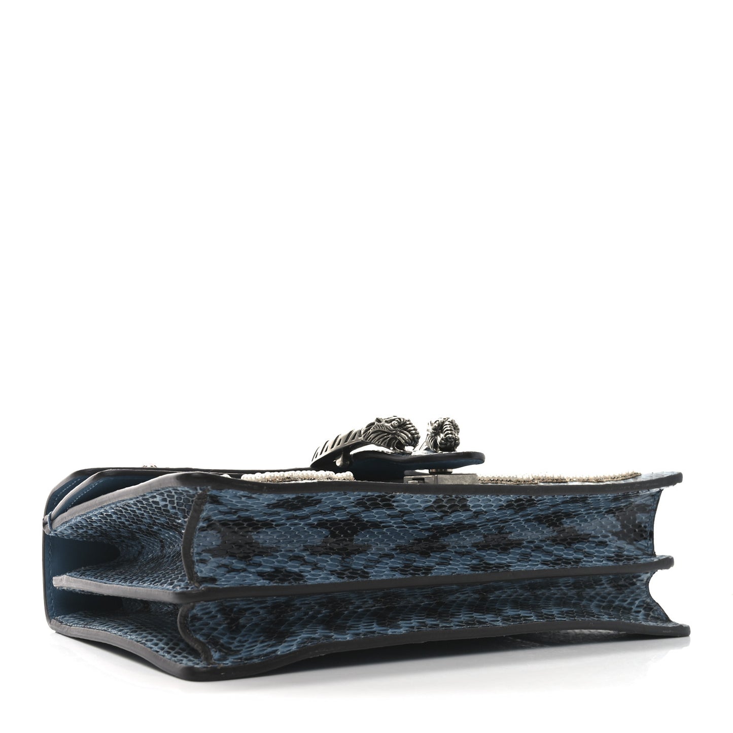 Snakeskin Blind For Love Embroidered Small Dionysus Shoulder Bag Ultramarine Multicolor