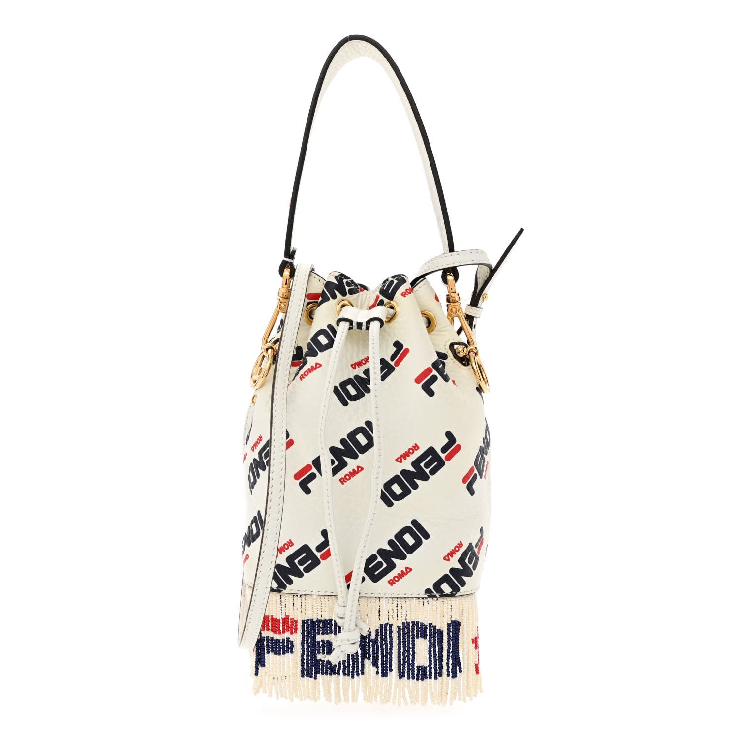 Fendi X FILA Calfskin F is Fendi Mania Fringe Mini Mon Tresor