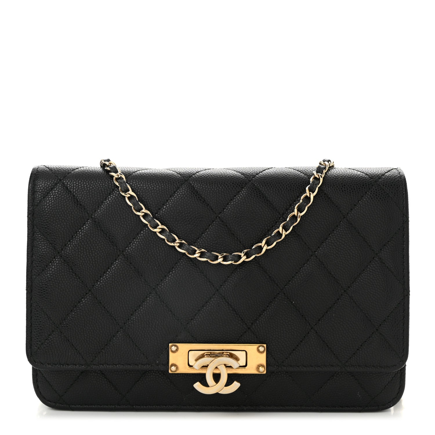 Chanel Caviar Quilted Golden Class Wallet On Chain WOC Black 1 of 11