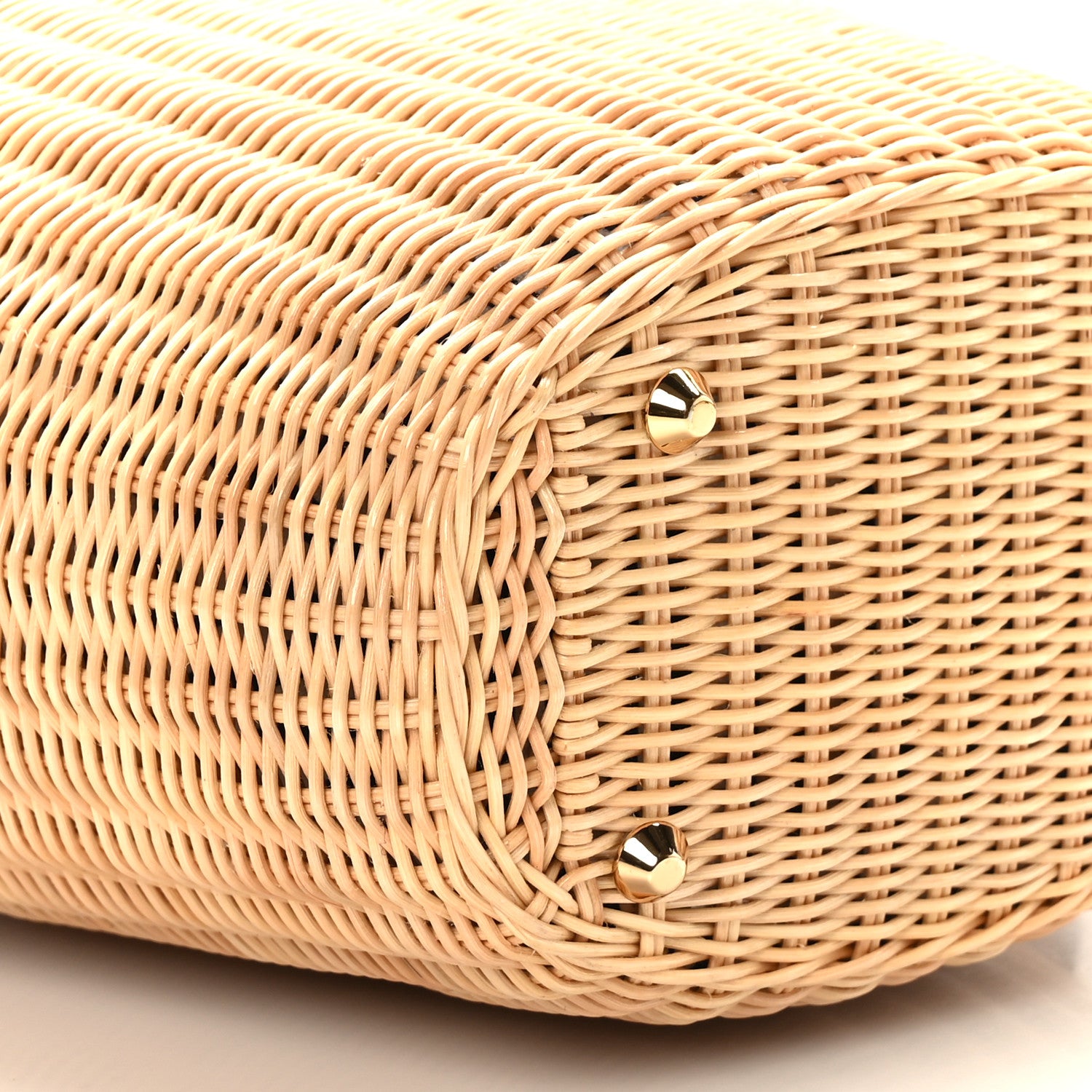 Prada Wicker Canvas Shoulder Bag Naturale Bluette 7 of 8