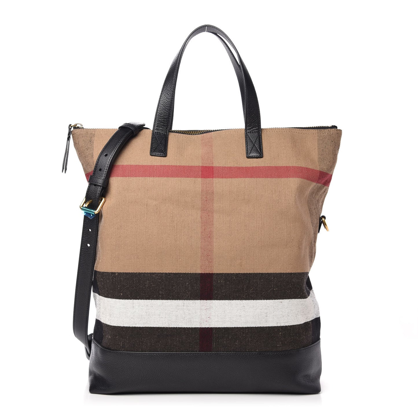 Canvas Check Armley Folding Messenger Black