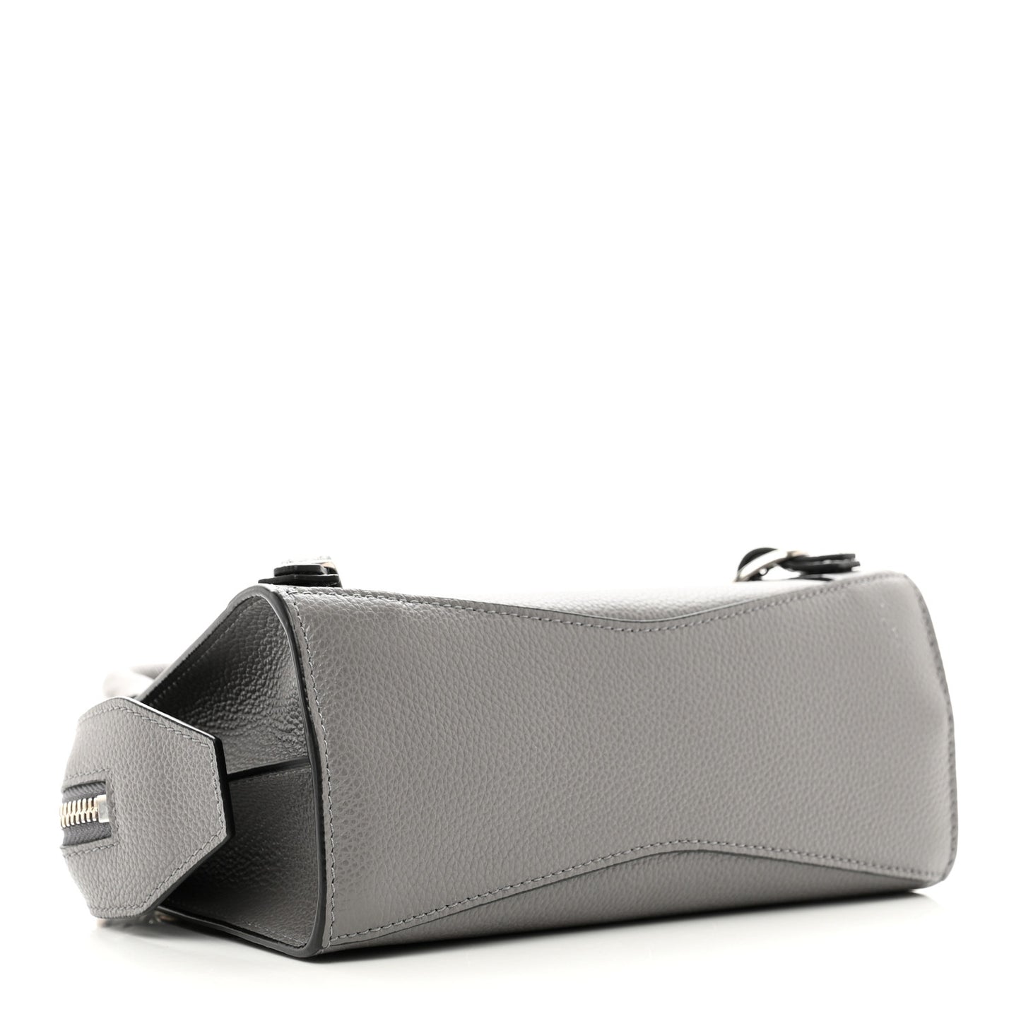 Grained Calfskin Neo Classic Silver Hardware Mini City Dark Grey