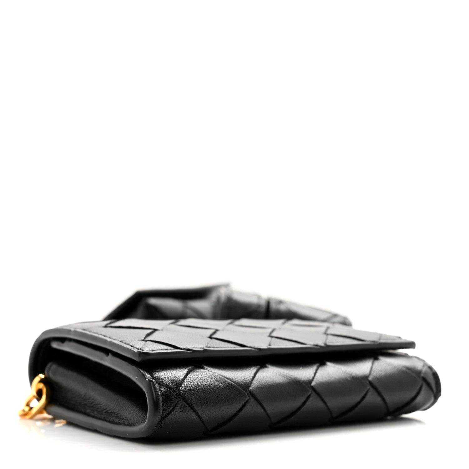 Bottega Veneta Nappa Intrecciato Trio Card Case On Chain Black 4 of 9