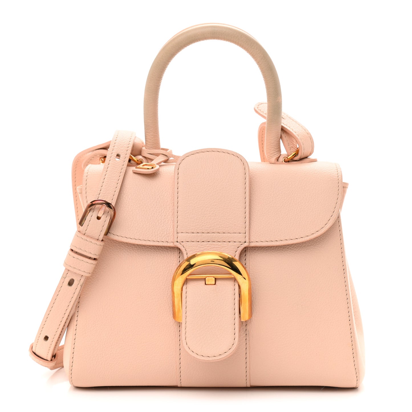 Grained Calfskin Mini Brillant Satchel Light Pink