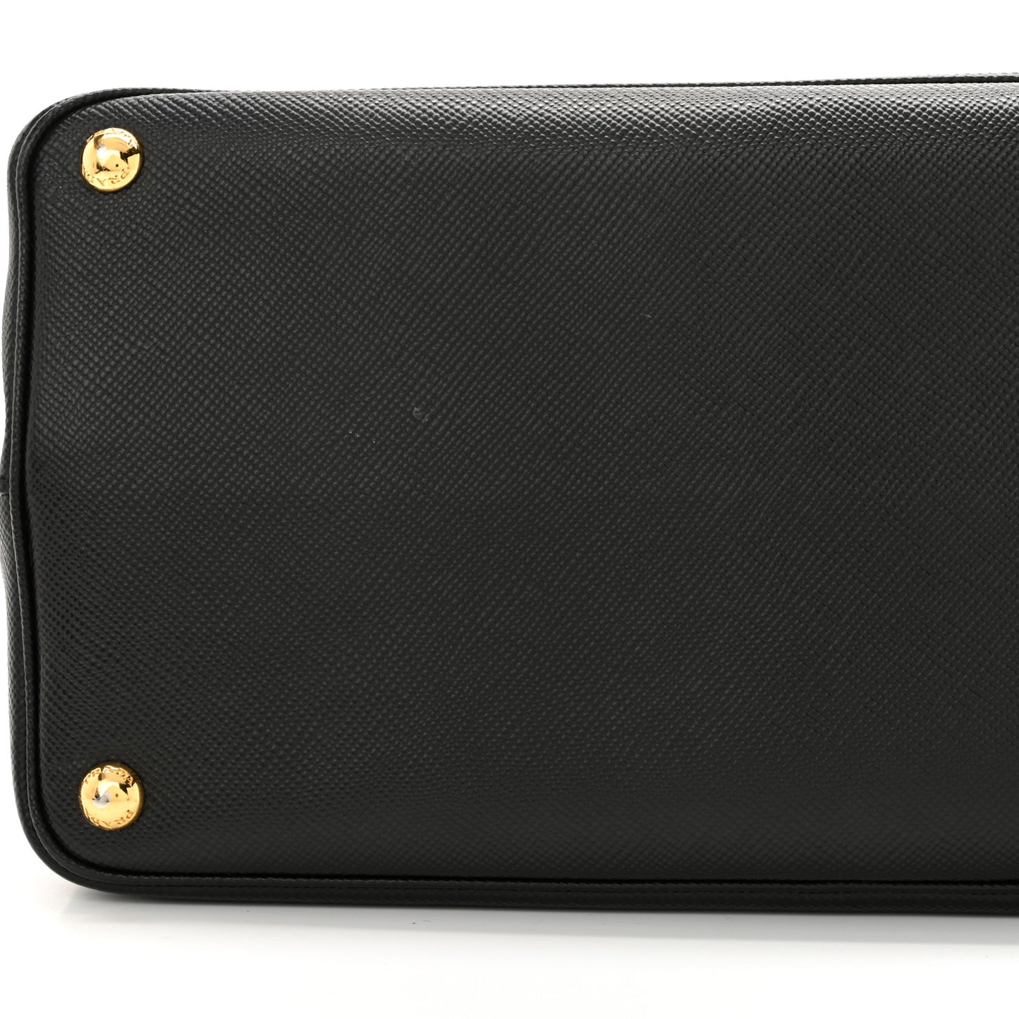Saffiano Cuir Medium Double Bag Black Fuoco