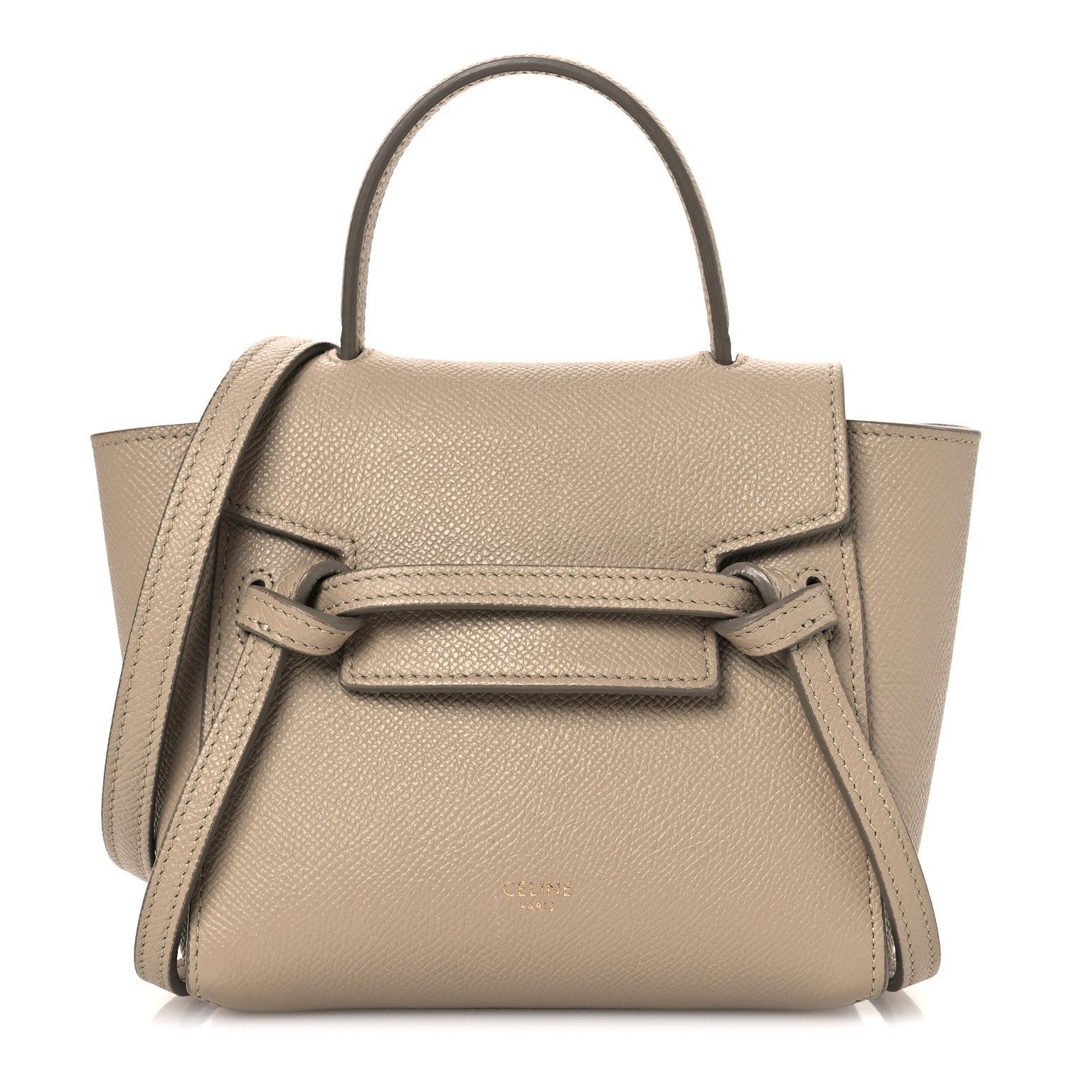 Celine Grained Calfskin Pico Belt Bag Light Taupe 1728945