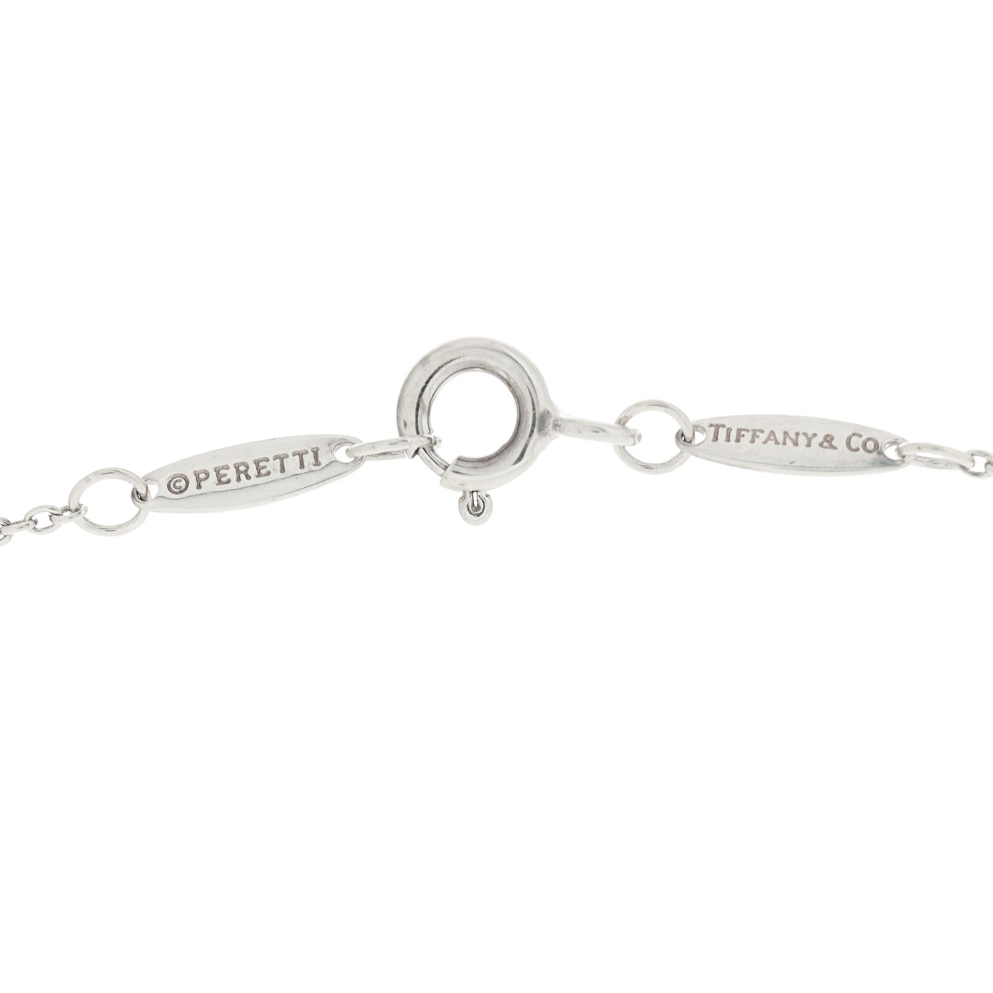 Sterling Silver Pink Sapphire Elsa Peretti Color By The Yard 3 Station Necklace