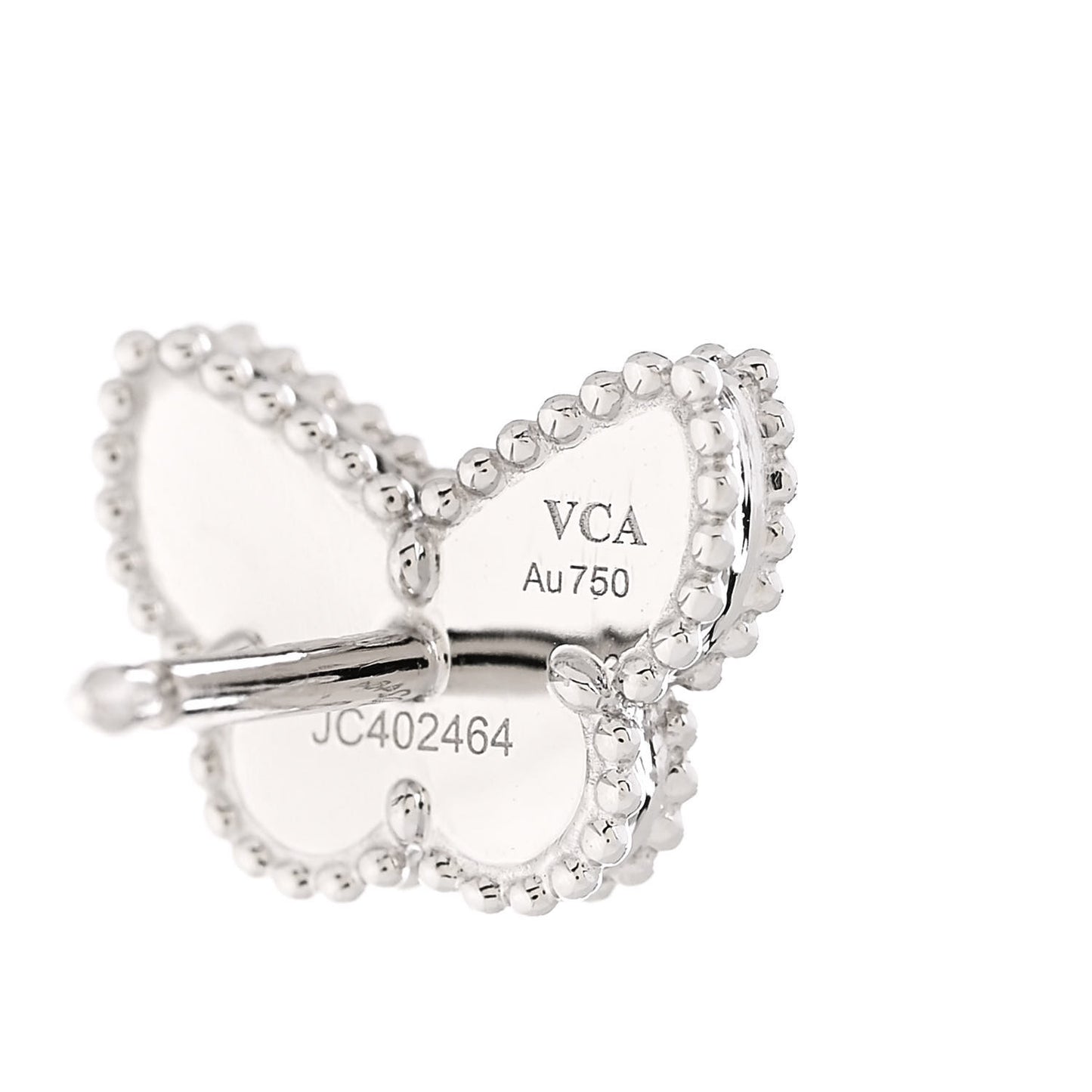 18K White Gold Turquoise Sweet Alhambra Butterfly Earrings