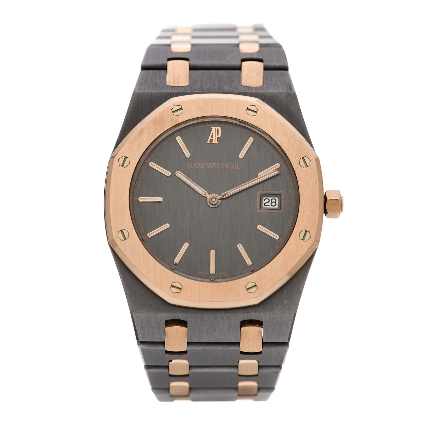Tantalum 18K Rose Gold 33mm Royal Oak Quartz Watch Grey 56175TR.OO.0789TR.01