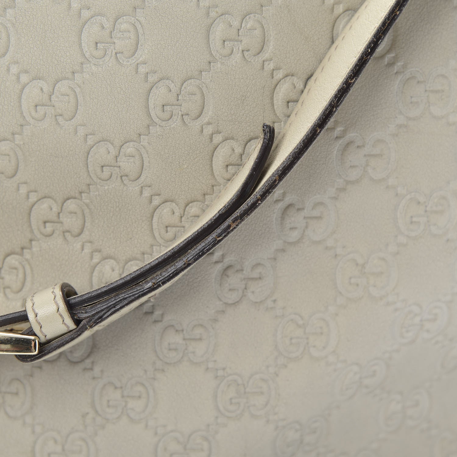 Gucci Guccissima Abbey Messenger Bag Off White 11 of 14