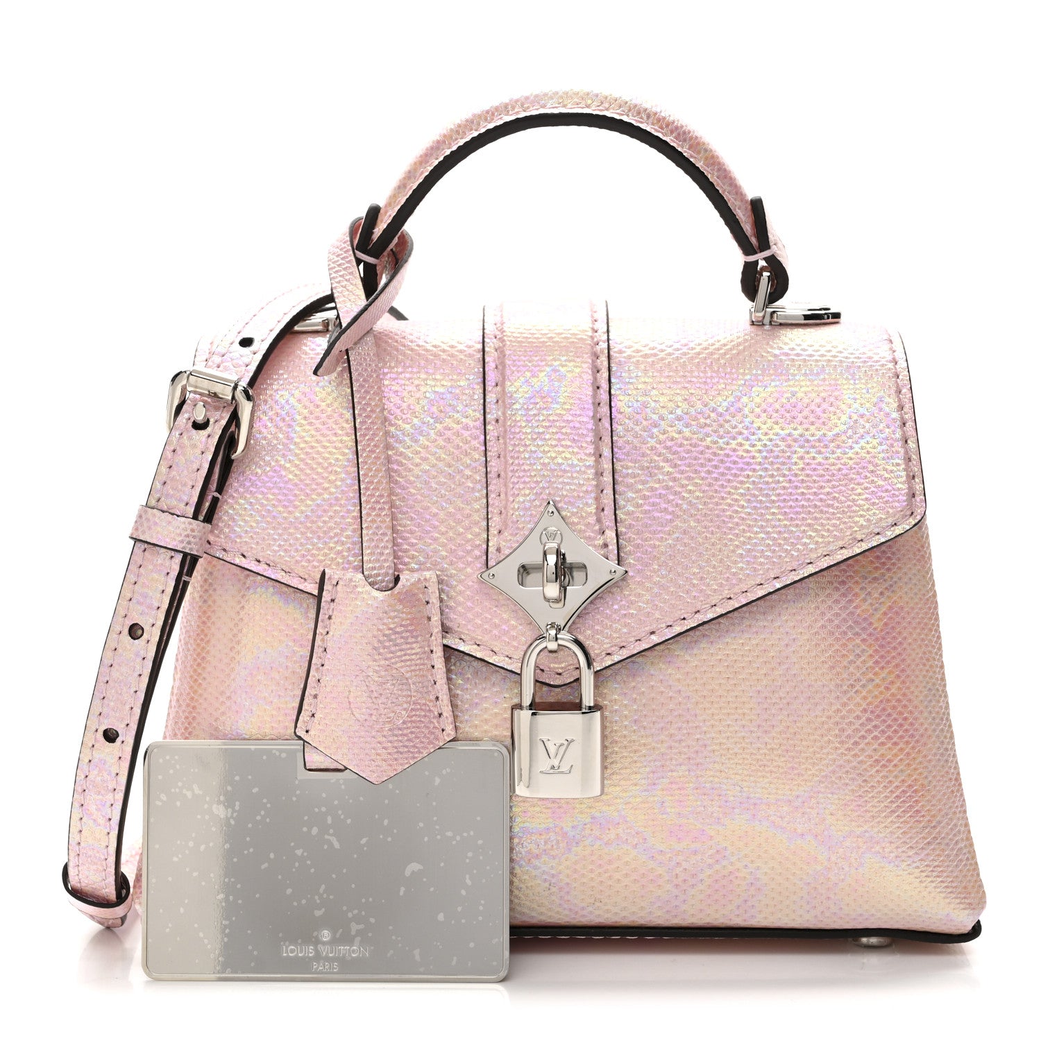 Louis Vuitton Iridescent Lizard Rose Des Vents Mini Pink 1774485