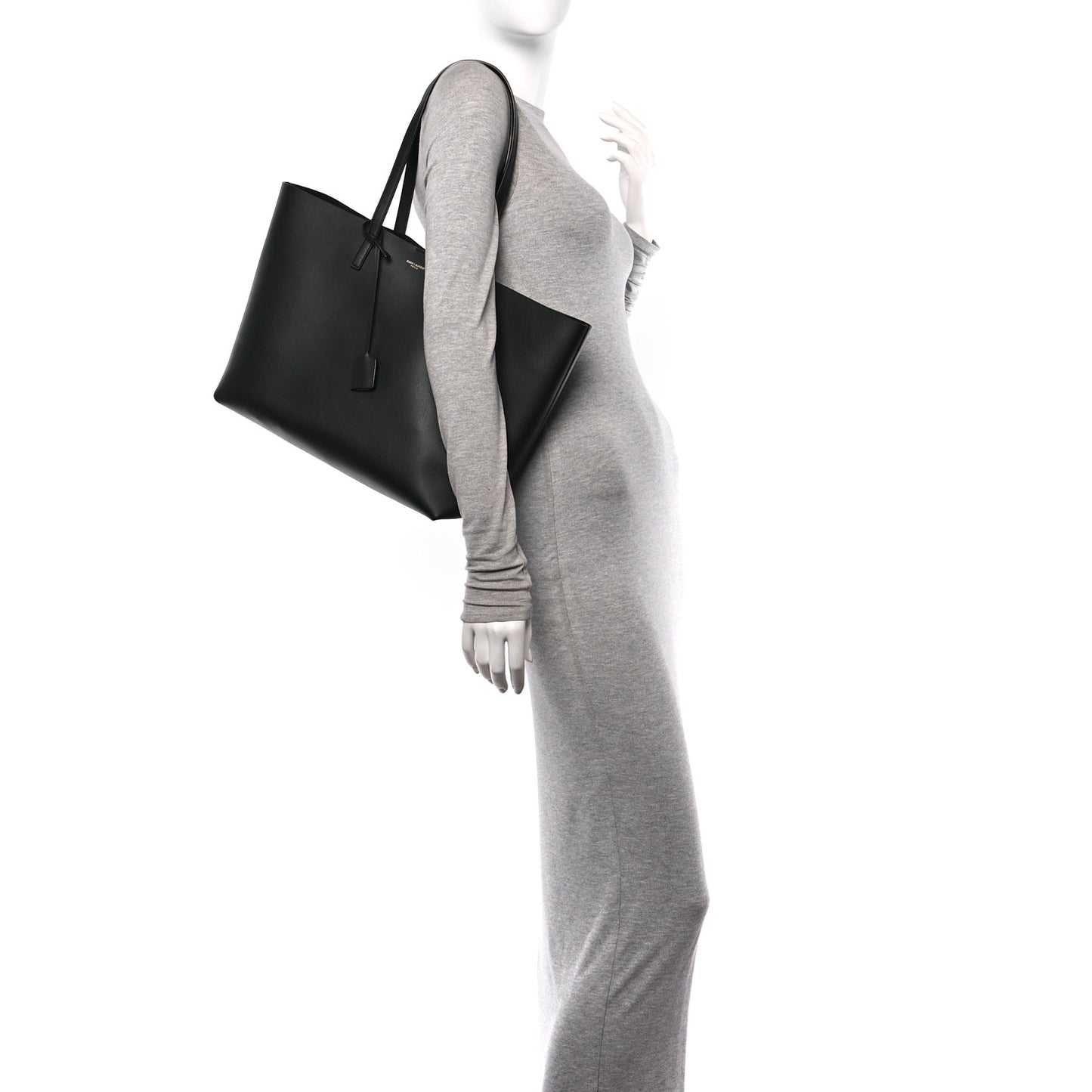 Calfskin Large Shopping Tote Black