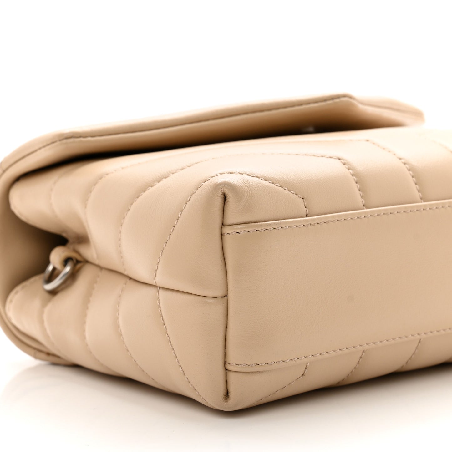 Calfskin Y Quilted Monogram Toy Loulou Crossbody Bag Nude Powder