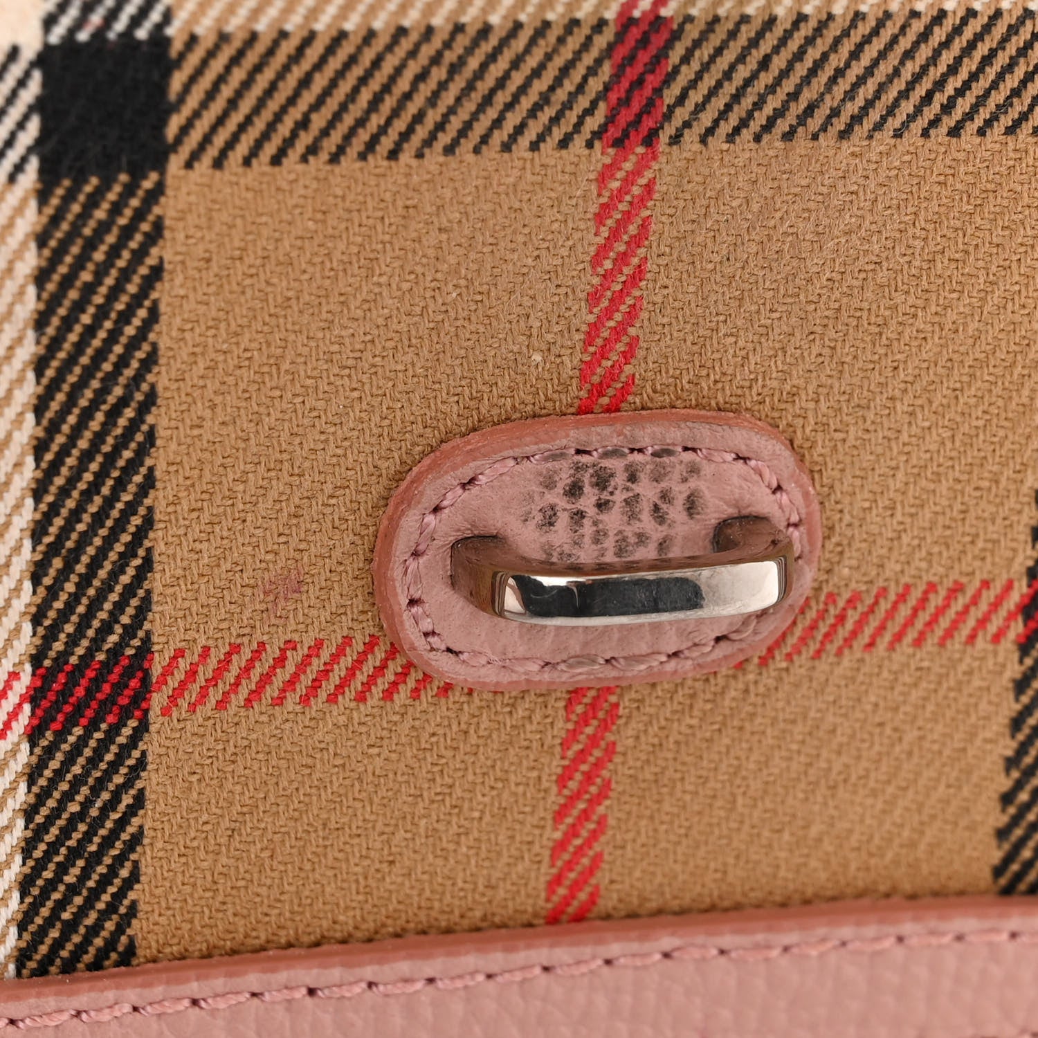 Burberry Grainy Calfskin Vintage Check Small Macken Crossbody Bag Ash Rose 16 of 16