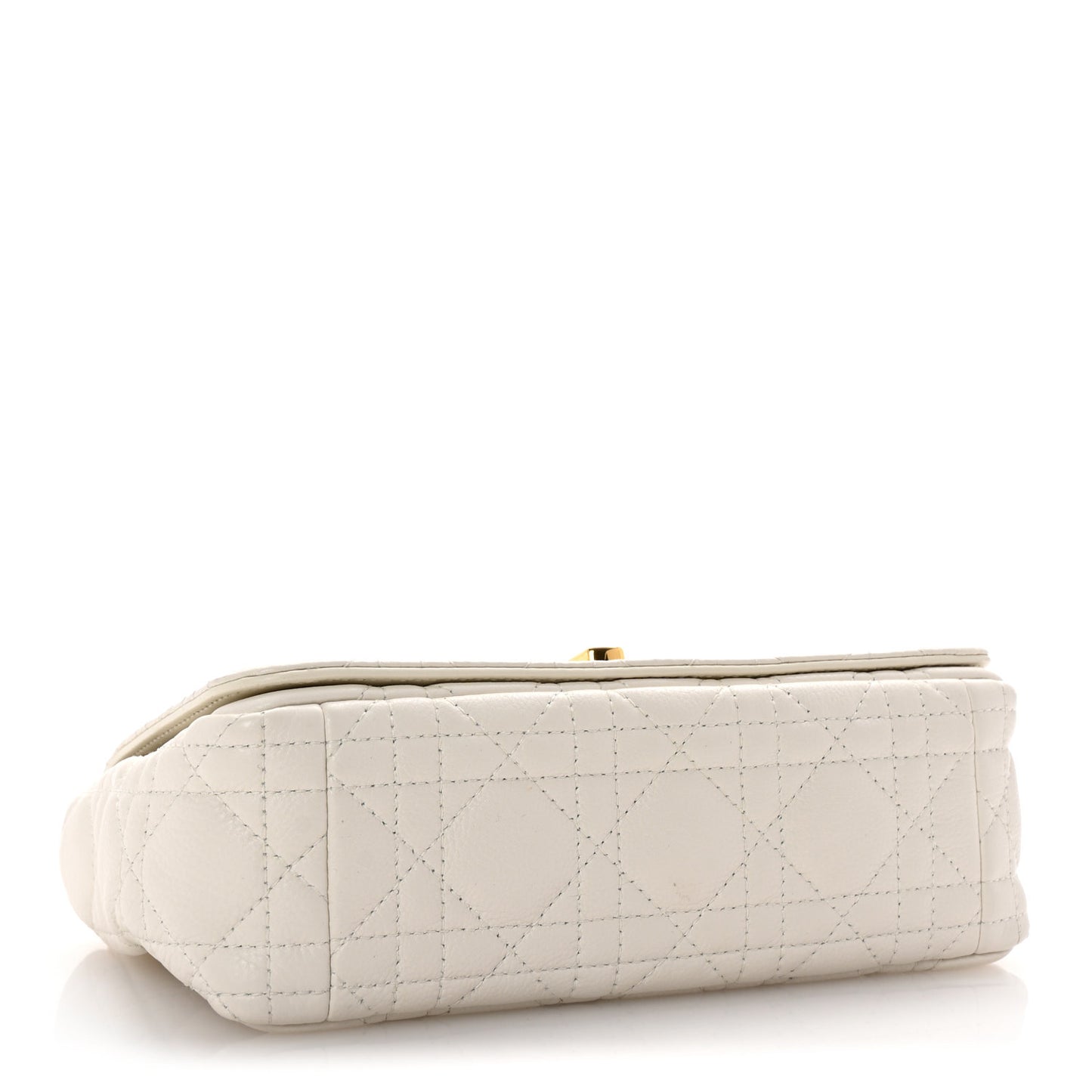 Calfskin Cannage Small Caro Bag Ivory