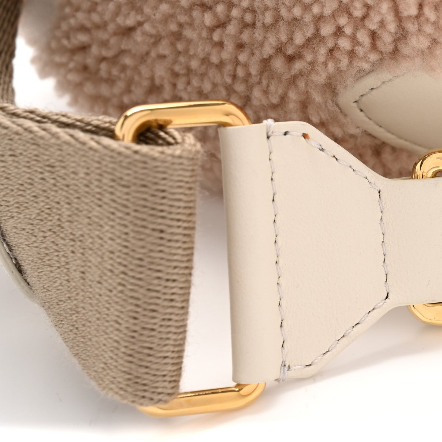 Shearling Vitello Grace Nastro Logo Strap You Plaster Ice