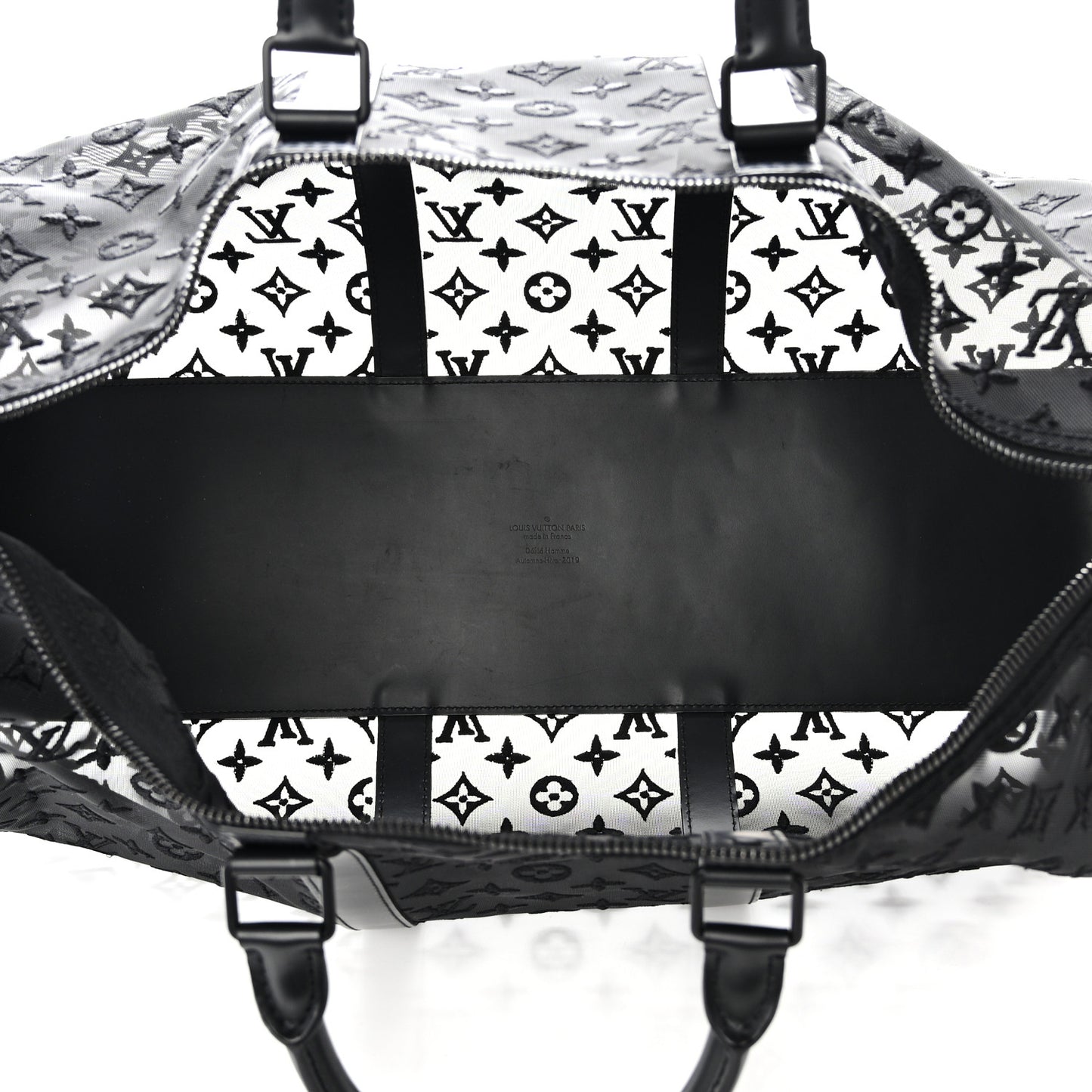 Monogram See Through Keepall Bandouliere 50 Black