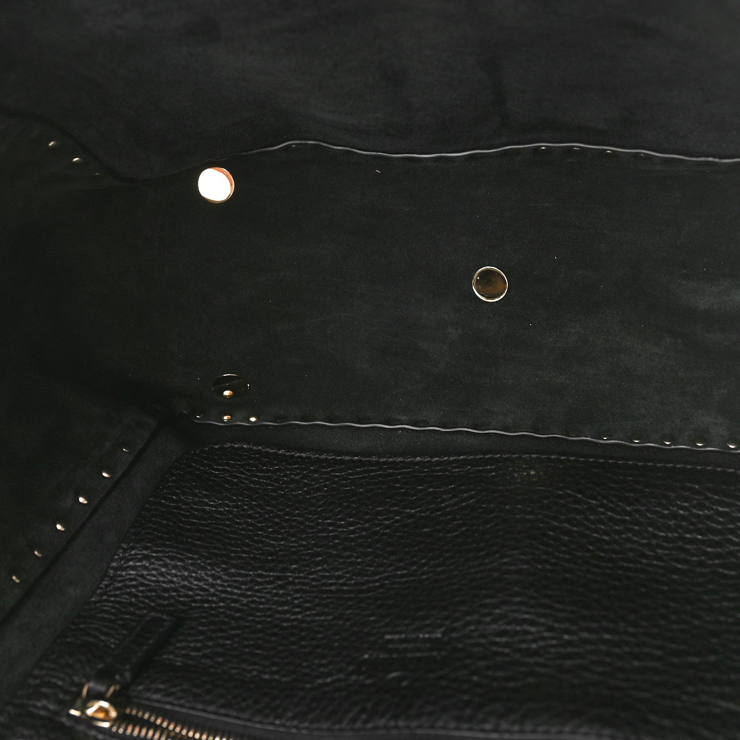 Valentino Garavani Pebbled Calfskin Medium Rockstud Tote Black 5 of 8