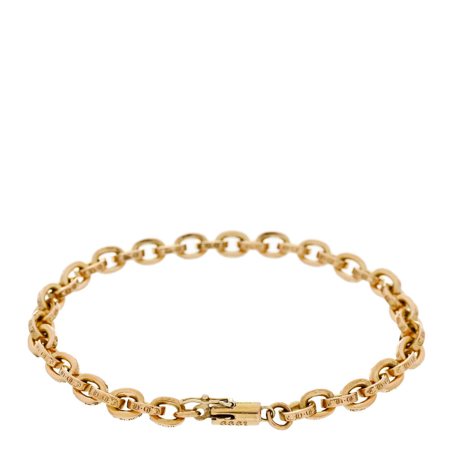 22K Yellow Gold Paperclip Bracelet