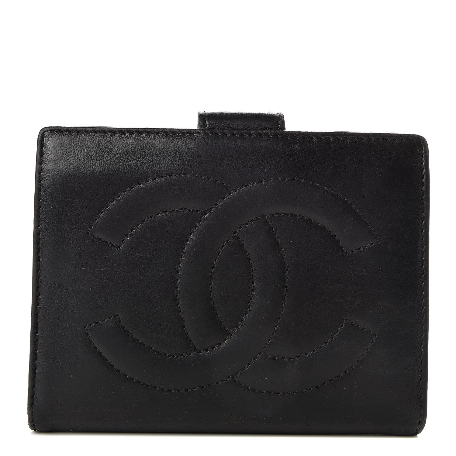 Chanel Lambskin Timeless CC Compact French Wallet Black 1 of 7