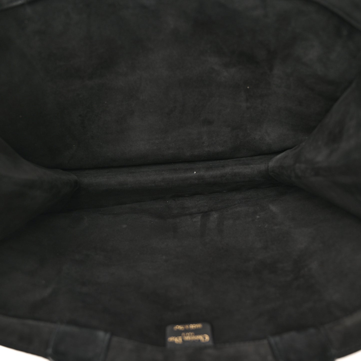 Suede Floral Hand Painted Large Book Tote Black