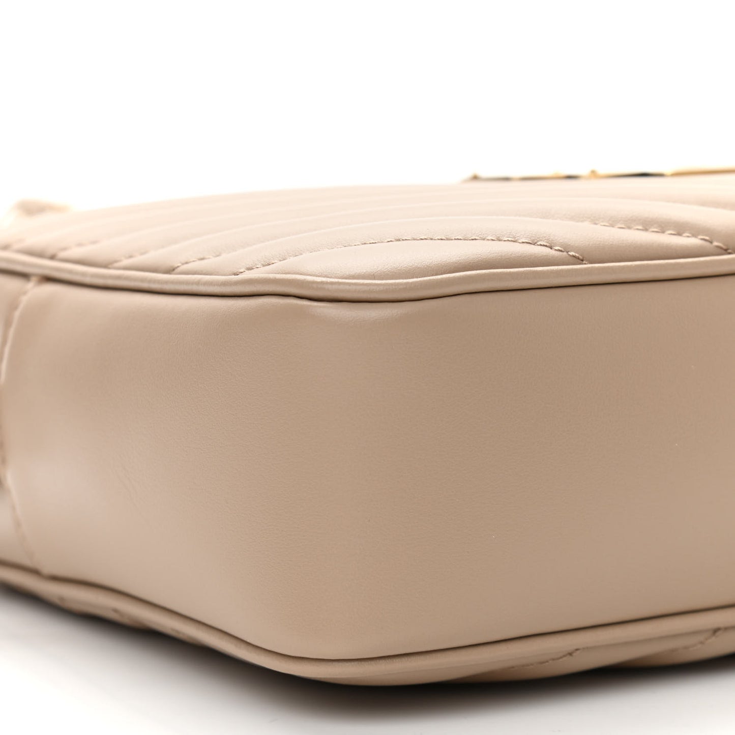 Calfskin Matelasse Monogram Lou Camera Bag Dark Beige