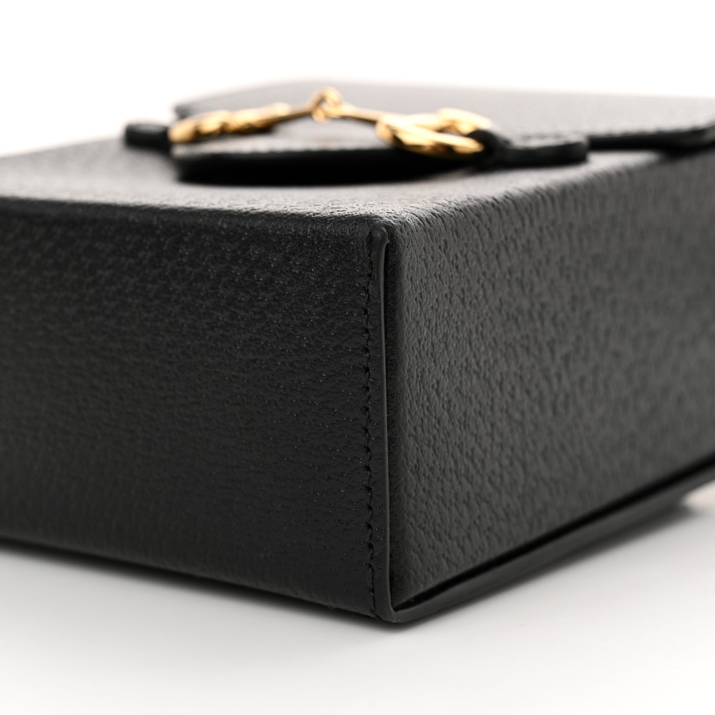 Boarded Plutone Calfskin Mini Horsebit 1955 Crossbody Bag Black