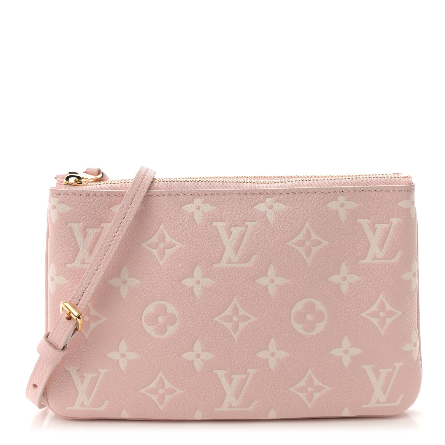 Louis Vuitton Empreinte Monogram Double Zip Pochette Rose 1751590