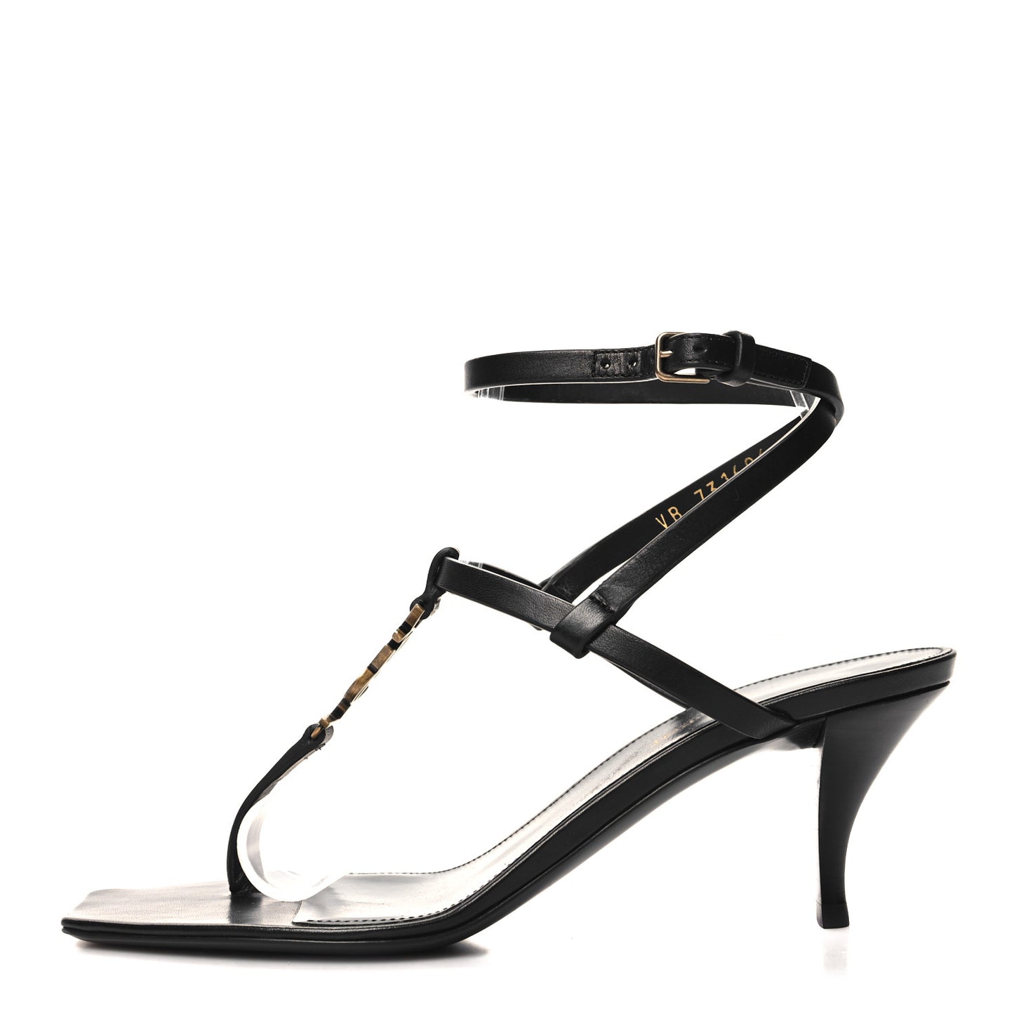 Calfskin Cassandra 60 Sandals 36 Black