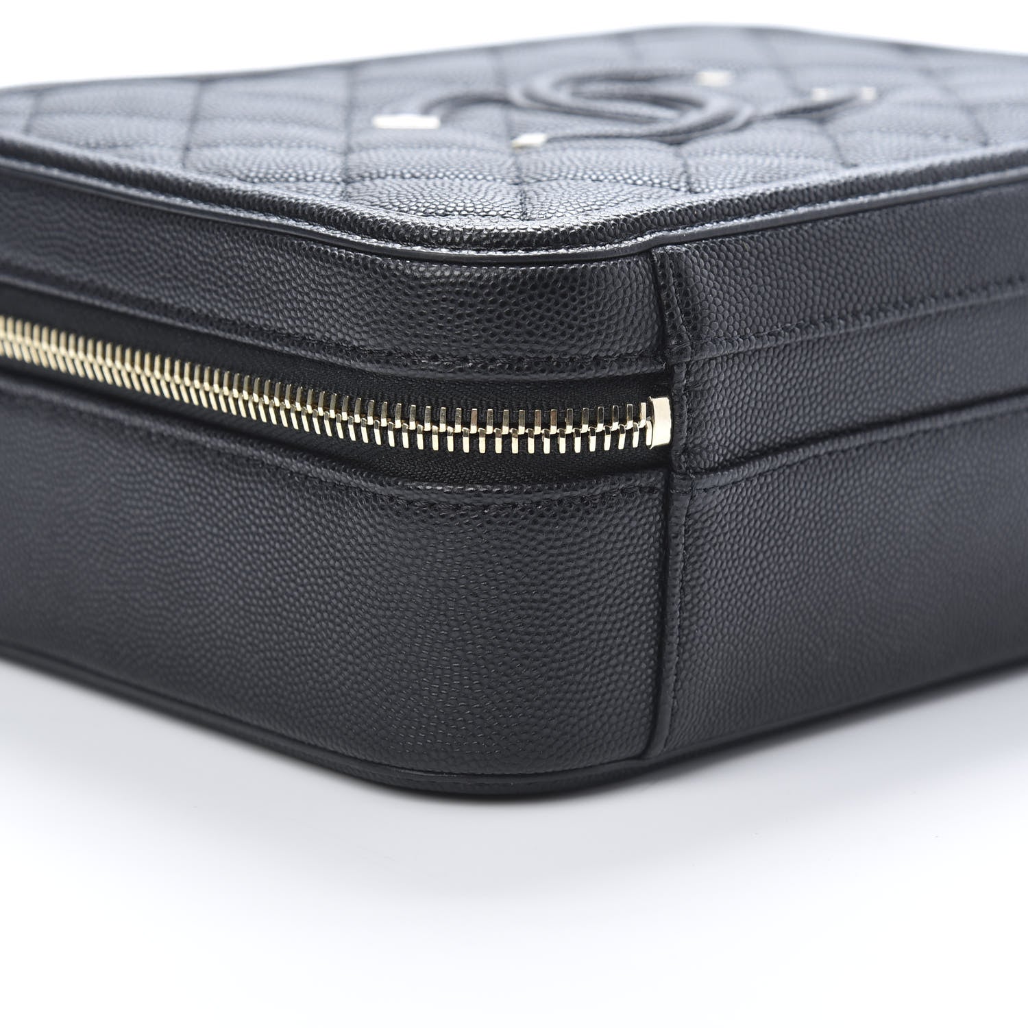 Chanel Caviar Quilted Medium CC Filigree Vanity Case Black 9 of 11