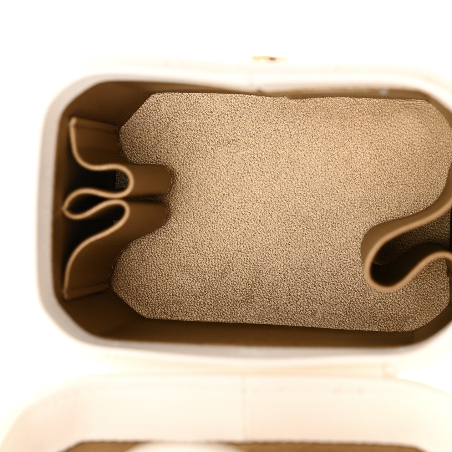 Lambskin Quilted Vanity Clutch With Chain White