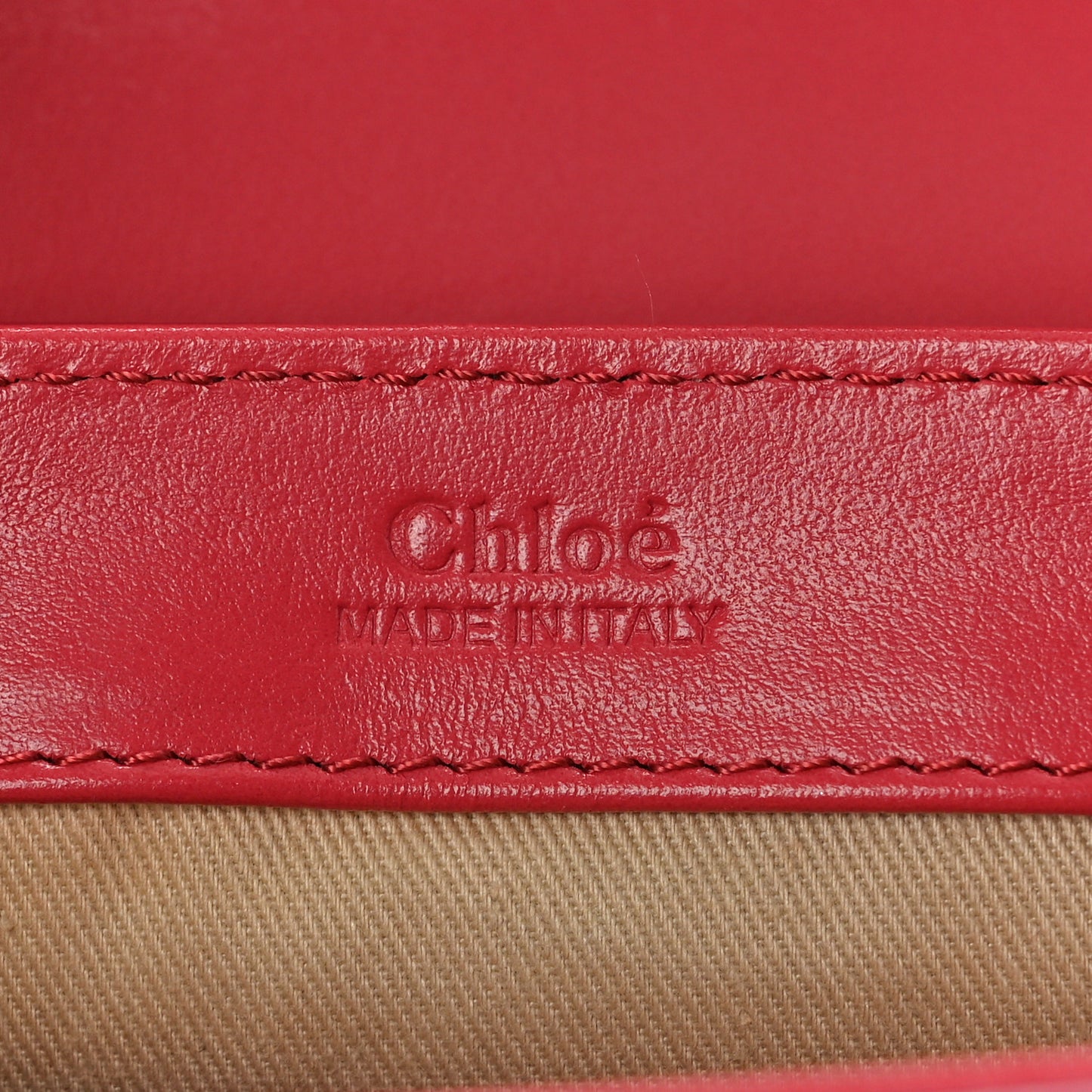 Shiny Calfskin Suede Mini C Double Carry Scarlet Pink