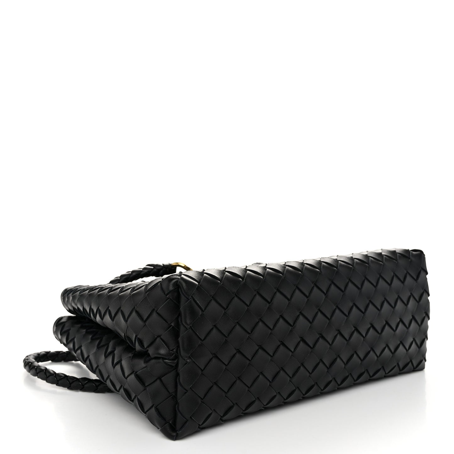 Nappa Intrecciato Medium Andiamo Shoulder Bag Black